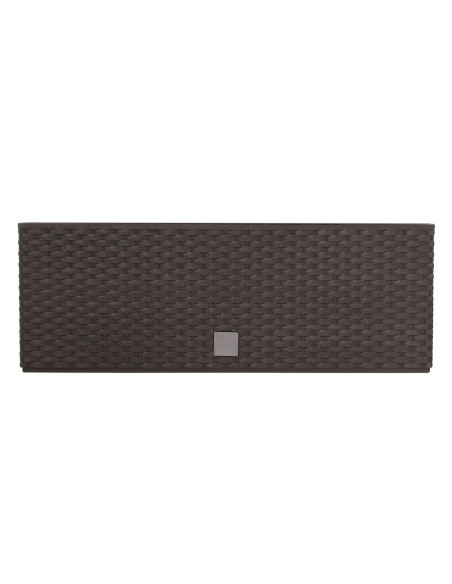 Jardiniera decorativa, imitatie ratan, maro, 58x18x19.5 cm, Rato Case