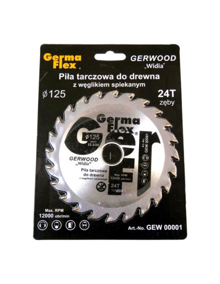 Disc circular vidia, 24 dinti, 125 mm, Germa Flex