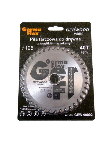 Disc circular vidia, 40 dinti, 125 mm, Germa Flex