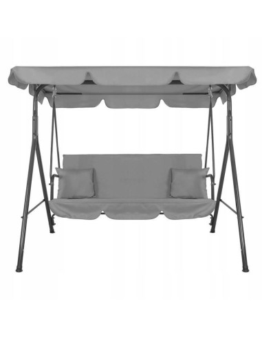 Balansoar gradina, 3 locuri, gri deschis, 170x110x150 cm, Luna