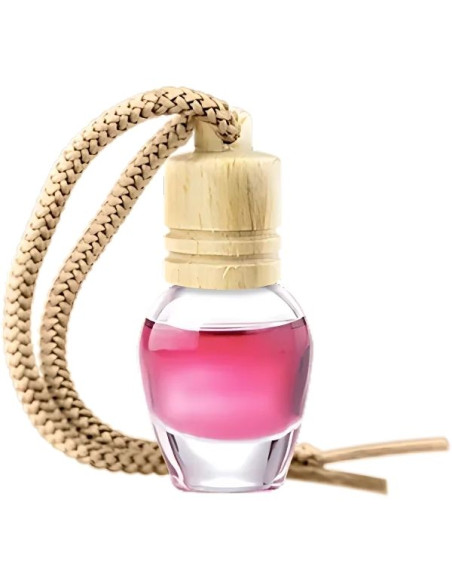 Odorizant Auto in Sticla cu Snur si Capac din Lemn, Aroma Bubble Gum, 8 ml