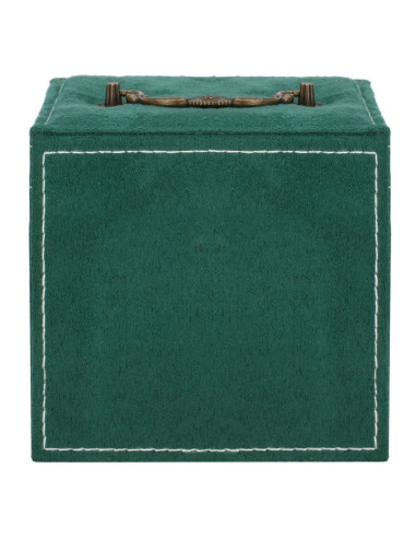 Cutie pentru bijuterii, catifea, verde, 12x12x12 cm, Springos
