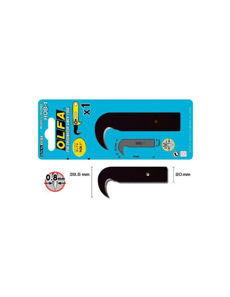 Lama cutter industrial, varf incovoiat, OLFA