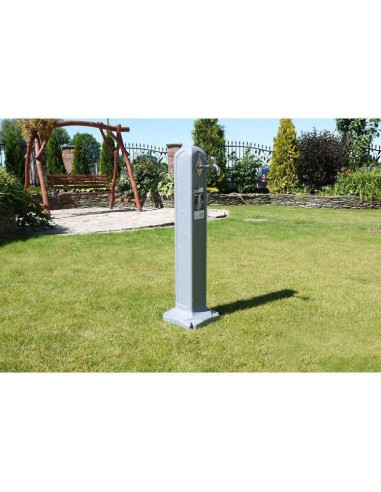 Masca robinet de gradina, cu adaptor furtun, gri, 90 cm, Itwan