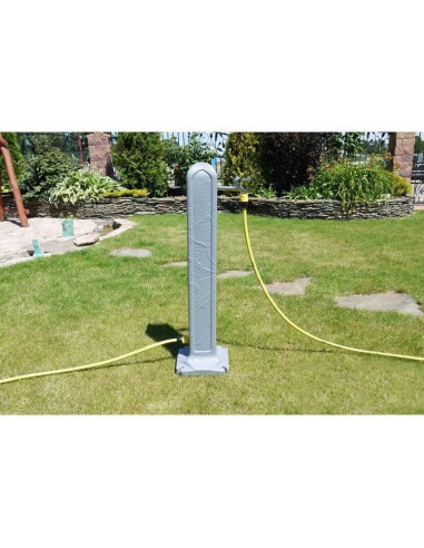 Masca robinet de gradina, cu adaptor furtun, gri, 90 cm, Itwan