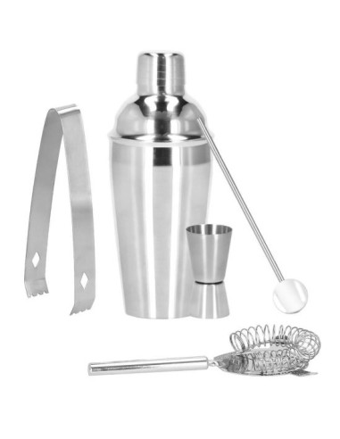 Kit pentru barmani, cocktail shaker, inox, set 5 piese, 550 ml, Springos