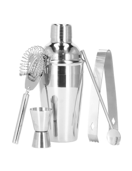 Kit pentru barmani, cocktail shaker, inox, set 5 piese, 550 ml, Springos