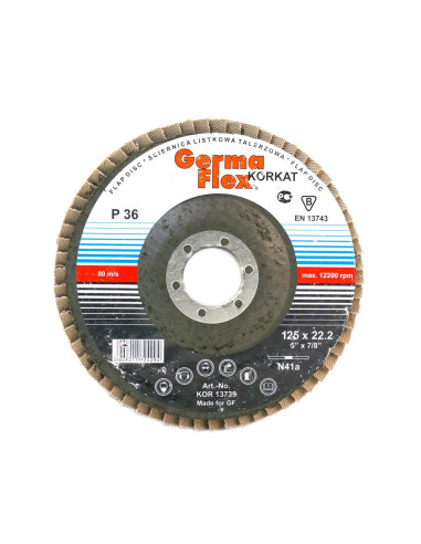 Abraziv/smirghel lamelar frontal, P40, 125 mm