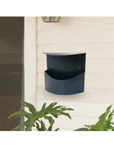 Cos/cutie publicitara, pentru ziare, cu acoperis, grafit, format C4, 34x11.5x33 cm, Damech 2