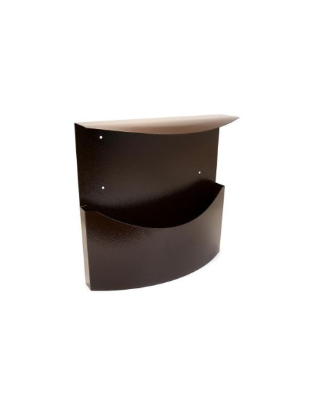 Cos/cutie publicitara, pentru ziare, cu acoperis, maro, format C4, 34x11.5x33 cm, Damech