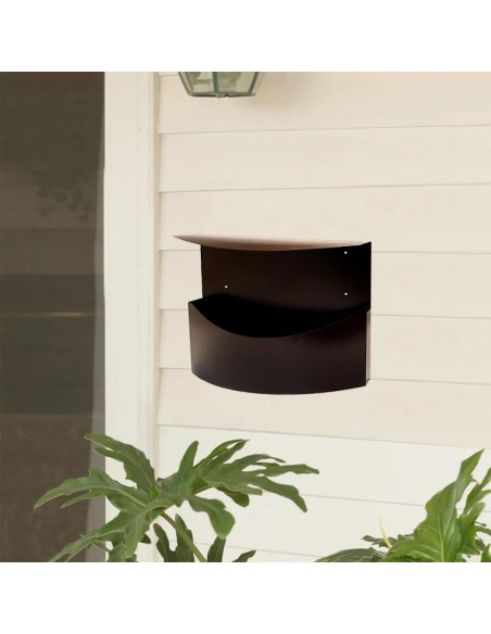 Cos/cutie publicitara, pentru ziare, cu acoperis, maro, format C4, 34x11.5x33 cm, Damech