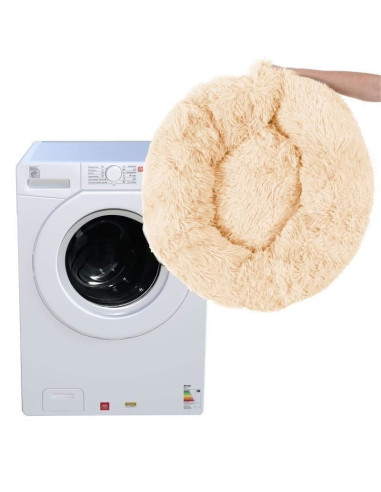 Culcus moale, pentru caine/pisica, crem, 50 cm