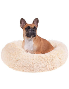 Culcus moale, pentru caine/pisica, crem, 60 cm 2