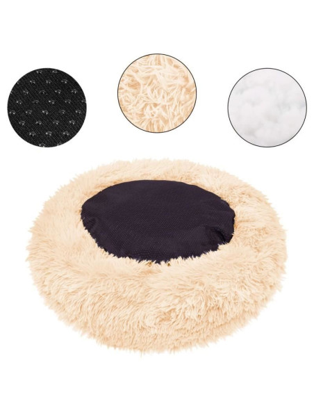 Culcus moale, pentru caine/pisica, crem, 60 cm