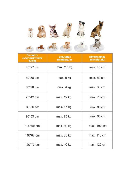 Culcus moale, pentru caine/pisica, crem, 60 cm