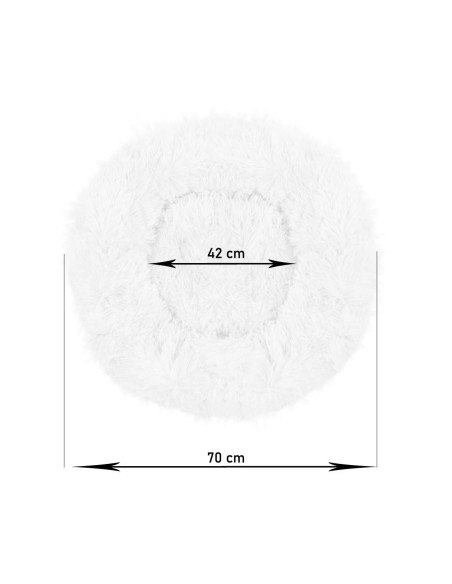 Culcus moale, pentru caine/pisica, crem, 70 cm