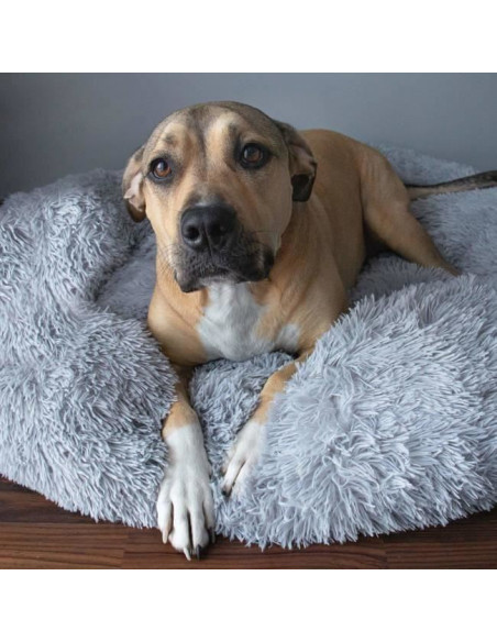 Culcus moale, pentru caine/pisica, gri, 70 cm