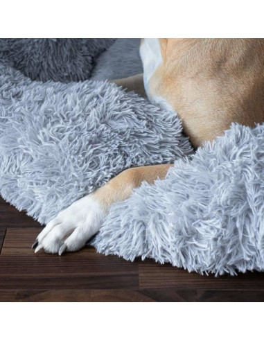 Culcus moale pentru caine/pisica, gri, 90 cm