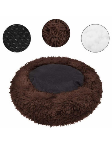 Culcus moale pentru caine/pisica, maro, 70 cm