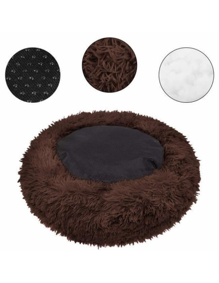 Culcus moale pentru caine/pisica, maro, 70 cm