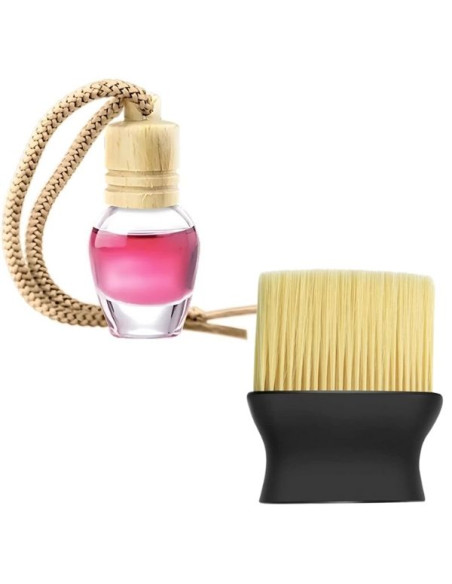 Odorizant Auto Aroma Bubble Gum si Perie cu Maner Ergonomic si Fire din Nylon SoftTouch