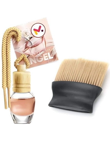 Odorizant Auto Aroma Angel si Perie cu Maner Ergonomic si Fire din Nylon SoftTouch