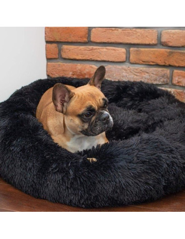 Culcus moale pentru caine/pisica, negru, 70 cm