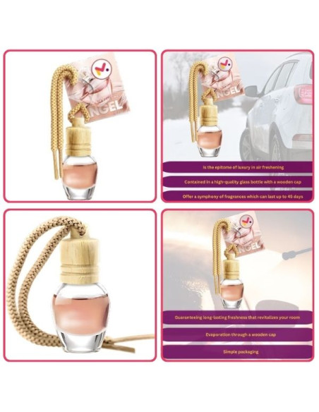 Odorizant Auto Aroma Angel si Perie cu Maner Ergonomic si Fire din Nylon SoftTouch