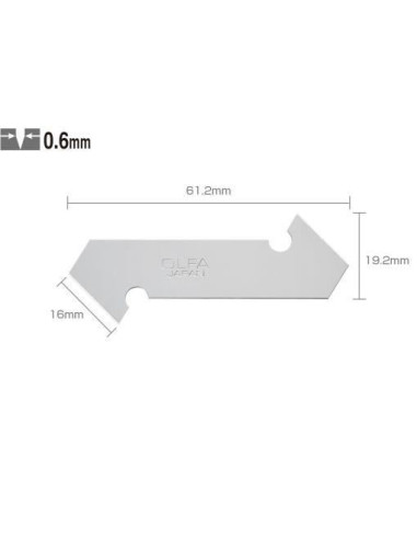 Lame cutter, pentru decoratii, doua taisuri, 3 buc, OLFA