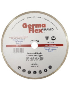 Disc diamantat, placi ceramice, taiere umeda, 230 mm/22.2 mm