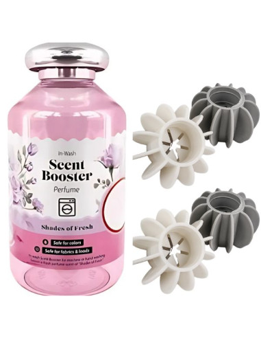 Set Parfum Concentrat pentru Rufe, Pure Fresh, 250 ML si 4 Bile Reutilizabile pentru a Preveni Incurcarea Hainelor in Masina de 