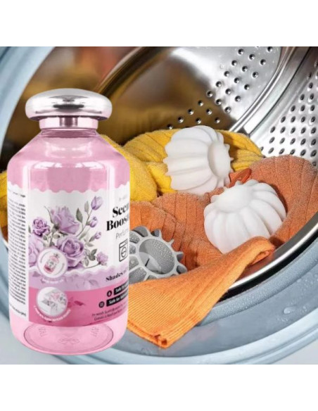 Set Parfum Concentrat pentru Rufe, Pure Fresh, 250 ML si 4 Bile Reutilizabile pentru a Preveni Incurcarea Hainelor in Masina de 