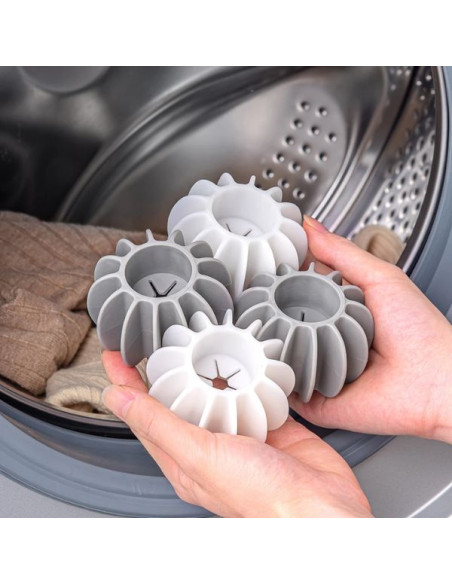 Set Parfum Concentrat pentru Rufe, Pure Fresh, 250 ML si 4 Bile Reutilizabile pentru a Preveni Incurcarea Hainelor in Masina de 