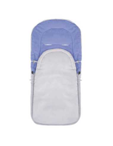 Sac de dormit pentru copii, bebelusi, cu husa, gri si albastru, 90x43/35 cm, Springos