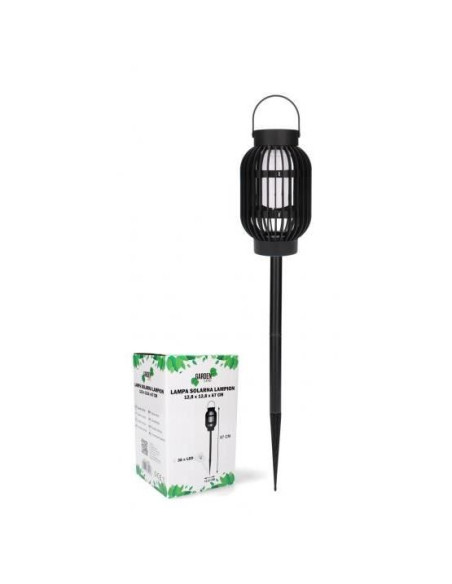 Lampa solara pentru gradina, tip lampion, LED, 12.8x12.8x67 cm