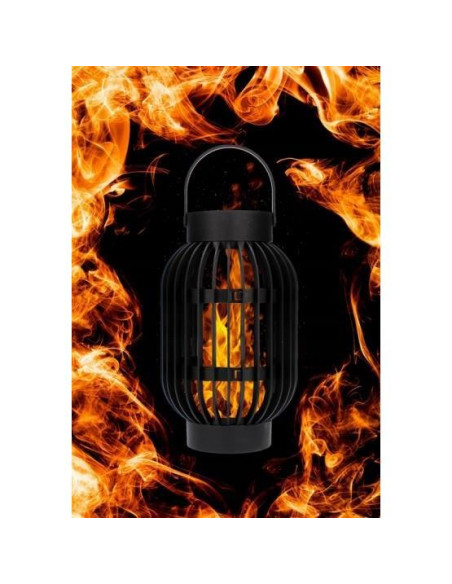 Lampa solara pentru gradina, tip lampion, LED, 12.8x12.8x67 cm