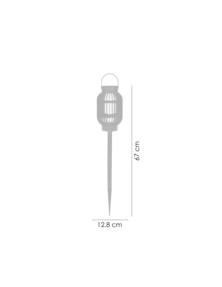 Lampa solara pentru gradina, tip lampion, LED, 12.8x12.8x67 cm