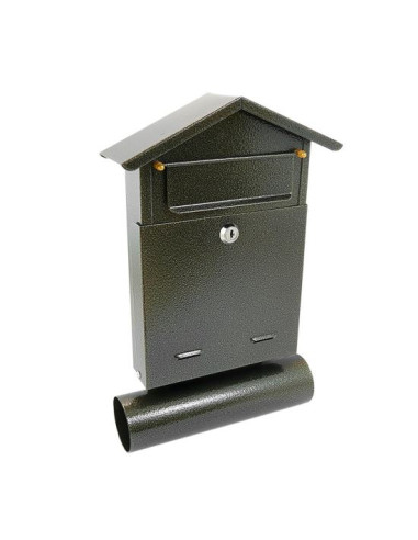 Cutie postala, cu loc pentru ziar, auriu, format B6, 23x7x37.5 cm, Damech