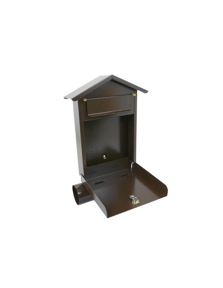Cutie postala, cu loc pentru ziar, maro, format B6, 23x7x37.5 cm, Damech