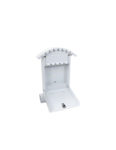 Cutie postala, cu loc pentru ziar, alb, format B6, 24.5x7x36.5 cm, Damech