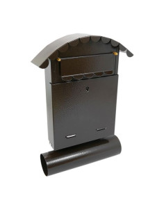 Cutie postala, cu loc pentru ziar, maro, format B6, 24.5x7x36.5 cm, Damech
