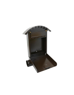 Cutie postala, cu loc pentru ziar, maro, format B6, 24.5x7x36.5 cm, Damech 2
