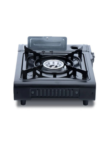 Aragaz Portabil pe Gaz, 1 Arzator Alimentat cu Butan, 1.9 W, Dimensiuni Compacte 35.5 x 30.5 x 10 cm, Negru