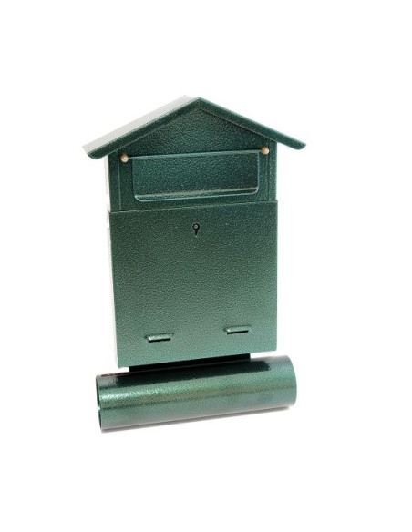 Cutie postala, cu loc pentru ziar, verde, format B6, 23x7x37.5 cm, Damech