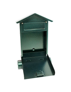 Cutie postala, cu loc pentru ziar, verde, format B6, 23x7x37.5 cm, Damech 2