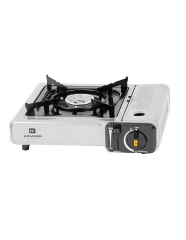 Aragaz smart camping, portabil, 2.06 kW, un arzator, aprindere piezo-electrica, 36x31x9 cm, Kemper