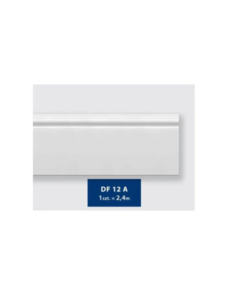 Plinta plastic, alba, 120x19 mm, 2.4 m