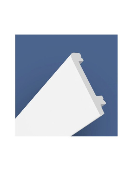 Plinta plastic, alba, 80x19 mm, 2.4 m