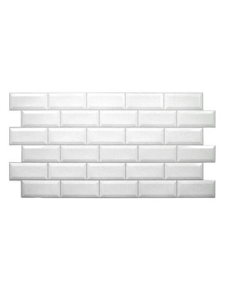Panou decorativ, PVC, model caramida 3D, gri, 96x48.5 cm