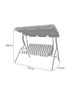 Balansoar gradina, verde, 173x112x158 cm, Garfield 2